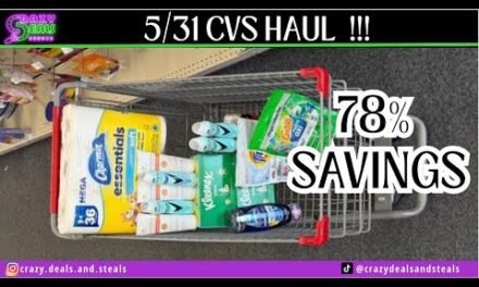 5/31 CVS HAUL – 78% SAVINGS! Laundry, Paper Products, Deodorant &MORE! 5/31 CVS Couponing #cvsdeals