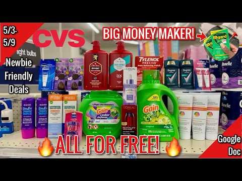 CVS Free & Cheap Coupon Deals & Haul | 5/3 – 5/9 | BIG MONEY MAKER! FREE HAUL 🔥| Learn CVS Couponing