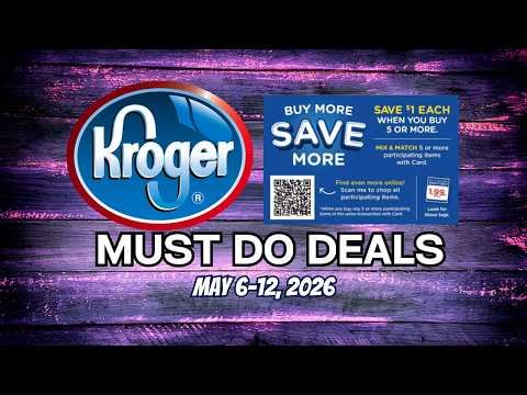 *MEGA SALE* Kroger MUST DO Deals for 5/6-5/12 | Buy 5 Save $1 Each Mega Sale & MORE