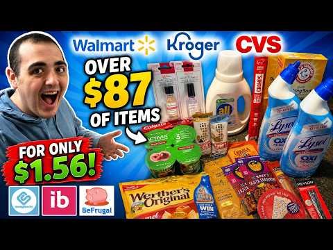 OVER $87 OF ITEMS FOR JUST $1.56! ~ MUST SEE IBOTTA COUPONING HAUL! ~ WALMART / KROGER / CVS