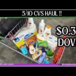 5/10 CVS HAUL – DOVE, Laundry & Paper Products! 5/10 CVS Couponing #cvsdeals