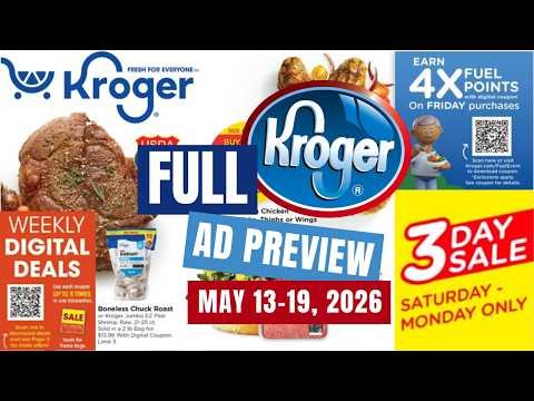*MEGA SALE* Kroger FULL Ad Preview for 5/13-5/19 | 3 Day Sale, Weekly Digitals, & MORE