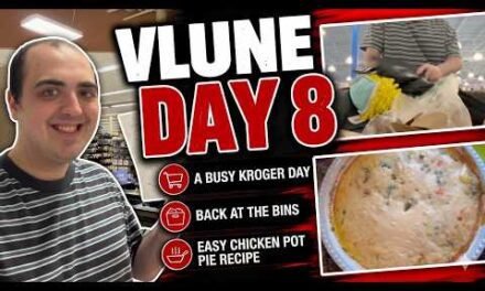 A BUSY KROGER DAY! ~ BACK AT THE BINS! ~ EASY CHICKEN POT PIE RECIPE ~ VLUNE DAY 8