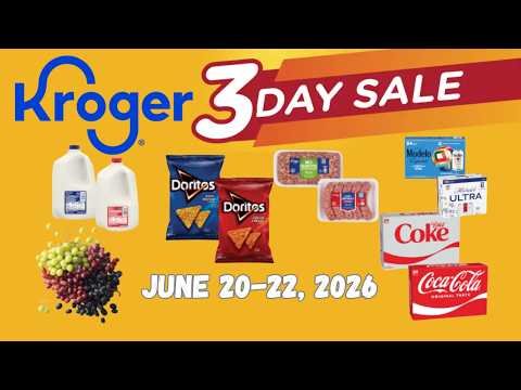 *SODA & MILK* Kroger 3 DAY Sale for 6/20-6/22 | Match-up & Compare Regions + More