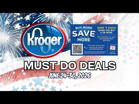 *NEW MEGA* Kroger MUST DO Deals for 6/24-6/30 | Buy 5 or More Save $1 Each MEGA SALE, & MORE