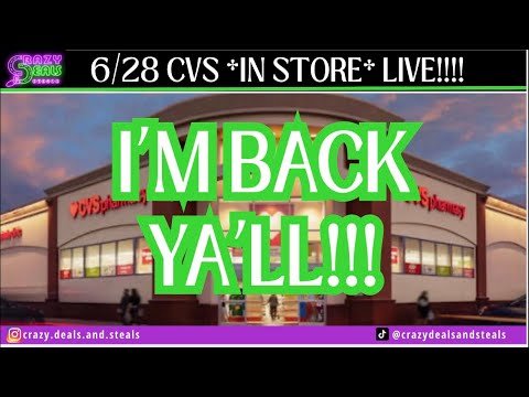 💅6/28 CVS *in store* LIVE!!! I’m Back In Town! Let’s Talk Couponing & CVS Deals (6/28 CVS Haul)💪