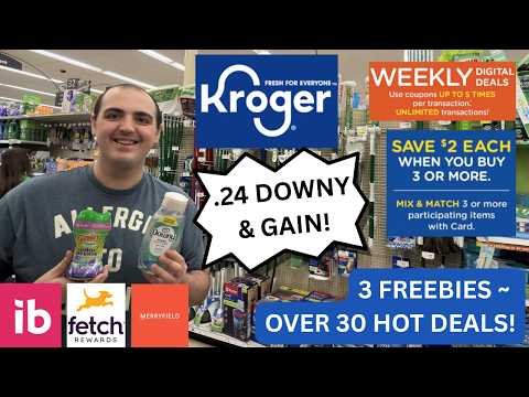 3 HOT FREEBIE DEALS AT KROGER! ~ .24 DOWNY AND GAIN ~ OVER 30 HOT KROGER DEALS! ~ 06/03 – 06/09/26