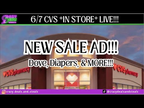 6/7 CVS *in store* LIVE!! Dove, Diapers & MORE! 6/7 CVS Haul #cvscouponing