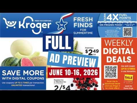 *5x Digitals* Kroger FULL Ad Preview for 6/10-6/16 | NEW SALE WEEK | 5x Digitals & MUCH MORE!