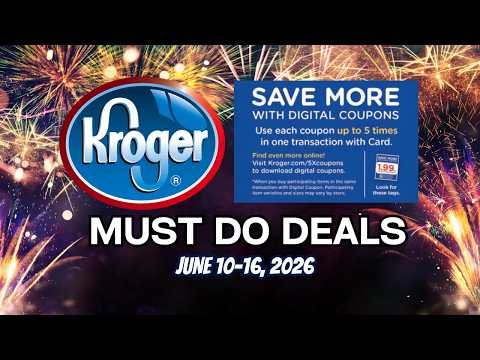 *FREEBIE* Kroger MUST DO Deals for 6/10-6/16 | NEW 5x Digital Coupons, Weekly Digitals, BOGO, & MORE