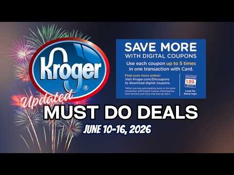 *DEALS!* Kroger UPDATED Must DO Deals for 6/10-6/16 | 5x Digitals, Weekly Digitals, BOGO & MORE