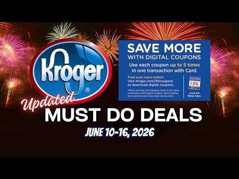 *$.49 Pasta* Kroger UPDATED Must Do Deals for 6/10-6/16 | 5x Digitals, BOGO, Weekly Digitals, & More