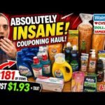 *MUST SEE!* ~ ABSOLUTELY INSANE COUPONING HAUL! ~ OVER $181 OF ITEMS DOWN TO $1.93 + TAX!