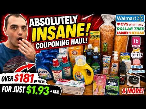*MUST SEE!* ~ ABSOLUTELY INSANE COUPONING HAUL! ~ OVER $181 OF ITEMS DOWN TO $1.93 + TAX!