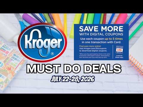 *3 FREEBIES* Kroger MUST DO Deals for 7/22-7/28 | 5x Digitals, Weekly Digitals, & MORE