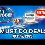 *FREEBIE & $.99 DEALS* Kroger UPDATED Must Do Deals for 7/1-7/7 | $5/$15 Daily Drop & MORE