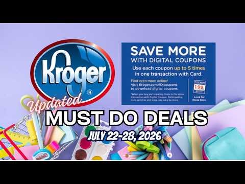 *Cheesy Deals!* Kroger UPDATED Must Do Deals for 7/22-7/28 | 5x Digitals, Weekly Digitals, & MORE