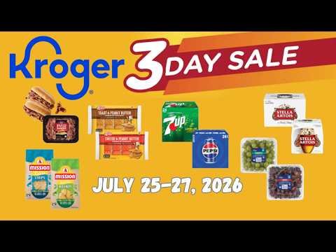 *WOW* Kroger’s *3 DAY SALE* for 7/25-7/27 | HOT Deals on Soda, Crackers, Beer & MORE
