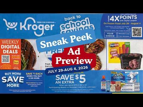 *MEGA SALE* Kroger *SNEAK PEEK* Ad Preview for 7/29-8/4 | NEW Buy 5 Sale, Weekly Digitals, & MORE