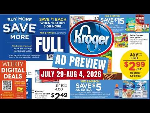 *NEW MEGA SALE* Kroger FULL Ad Preview for 7/29-8/4 | Beauty Event, Baby Event, & MORE