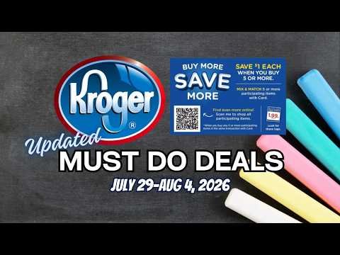 *MONEYMAKER* Kroger UPDATED Must Do Deals for 7/29-8/4 | NEW MEGA SALE & MORE