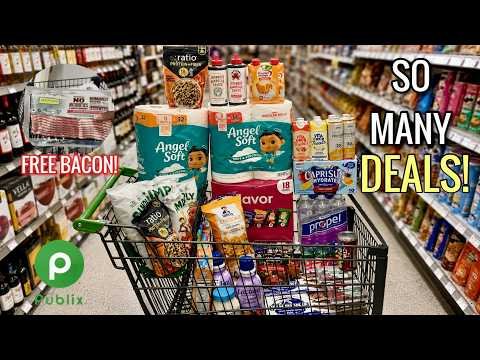 Publix Free & Cheap Grocery Couponing Deals & Haul| MONEY MAKERS & BACON! 🥓 | 7/29-8/4 or 7/30-8/5