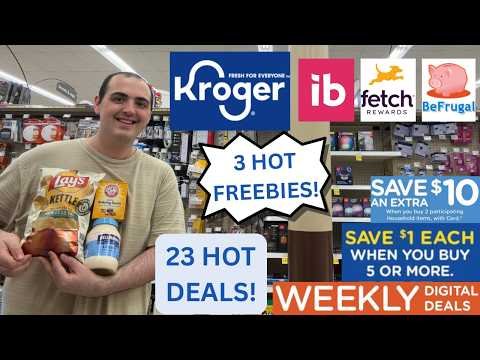3 HOT FREEBIE DEALS AT KROGER! ~ 23 HOT KROGER DEALS THIS WEEK! ~ GROCERY STOCKUP ~ (7/1/ – 7/7/26)