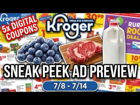 *WOW* Kroger SNEAK PEEK Ad Preview for 7/8-7/14 | NEW 5x Digital Coupon Sale & MORE