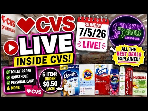 7/5 CVS *in store* LIVE!! Paper Products, Household Items, Deodorant & MORE!! 7/5 CVS Haul