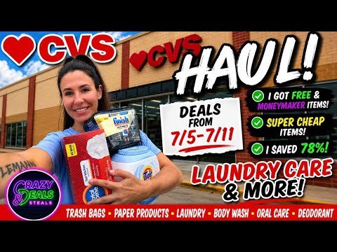 💅7/5 CVS Couponing Haul! MONEYMAKER & FREE Couponing Items + Laundry & MORE! #cvsdeals