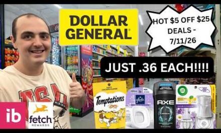 ** ITEMS FOR JUST .36 EACH!! ** ~ HOT $5 OFF $25 DEALS AT DOLLAR GENERAL ~ 7/11/26