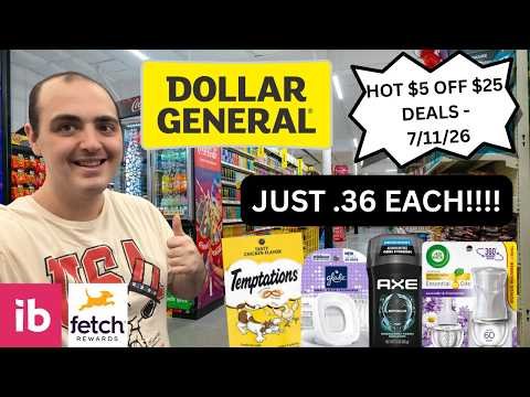** ITEMS FOR JUST .36 EACH!! ** ~ HOT $5 OFF $25 DEALS AT DOLLAR GENERAL ~ 7/11/26