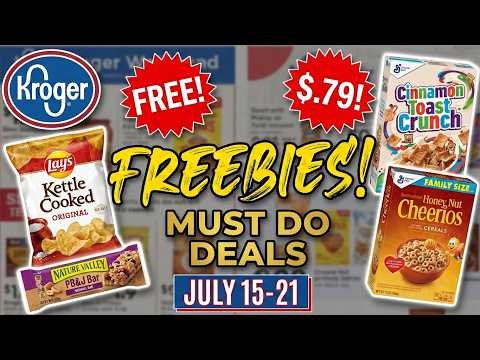 *FREEBIES* Kroger MUST DO Deals for 7/15-7/21 | FREE Cereal & Bars, $.99 Lays, & MORE