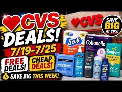 7/19 CVS DEALS-10 Must Do CVS Deals (NEW AD) DOVE, PAMPERS & NO CRT DEALS #cvsdeals