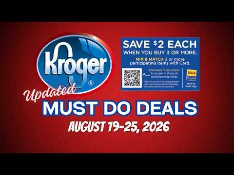*$.49 Snacks* Kroger UPDATED Must Do Deals for 8/19-8/25 | MEGA, 5x Digitals, Weekly Digitals & MORE