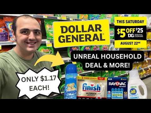 UNREAL HOUSEHOLD DEAL + MORE AT DOLLAR GENERAL! ~ $1.17 ALL DETERGENT / SNUGGLE / FINISH  ~ 8/22/26