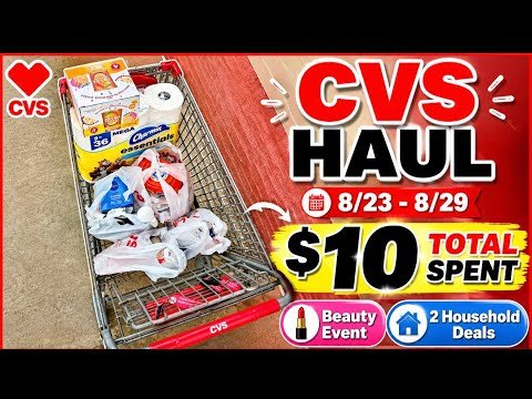 8/23 CVS HAUL (2 HOUSEHOLD DEALS 🧻 & 2 BEAUTY DEALS💅) ONLY $10 SPENT! 8/23 CVS COUPONING #cvsdeals