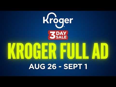 *MEGA SALE* Kroger FULL Ad Preview for 8/26-9/1 | NEW Weekly Digitals & 3 DAY SALE