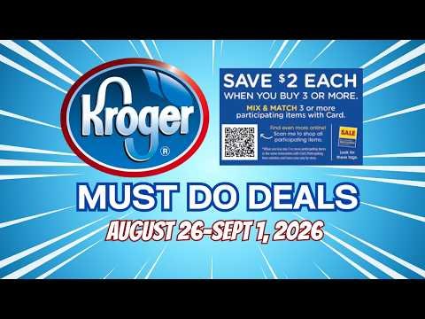 *RUN DEALS* Kroger MUST DO Deals for 8/26-9/1 | MEGA SALE, BOGO, 5x Digitals, & MORE