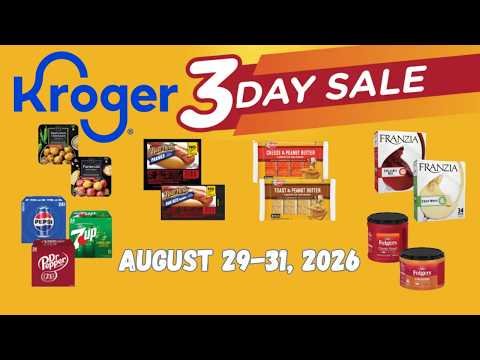 *WOW* Kroger's *3 DAY SALE* for 8/29-8/31 | HOT Deals on Soda, Crackers, Coffee & MORE