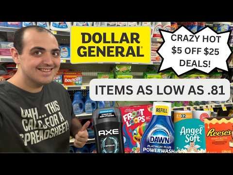 CRAZY HOT DOLLAR GENERAL $5 OFF $25 DEAL SCENARIOS ~ ITEMS AS LOW AS .81!!!! ~ (8/31/- 9/5)