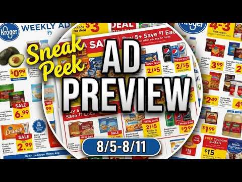 *MEGA SALE* Kroger SNEAK PEEK Ad Preview for 8/5-8/11 | Buy 5+ Save $1 Each + NEW Weekly Digitals