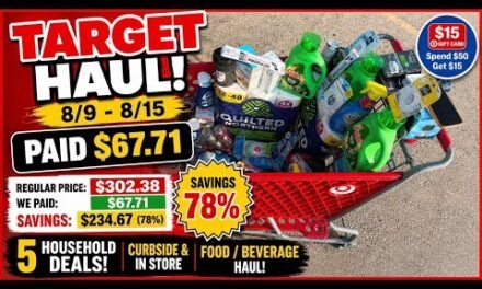 8/9 TARGET HAUL IS 🥵🔥 5 Spend $50 get $15 Gift Card Deals (in store/curbside) $0.99 DOVE & FOOD