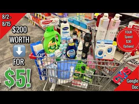 CVS Free & Cheap Coupon Deals & Haul | 8/2 – 8/15 |$200 WORTH FOR $5! STOCK UP🔥|Learn CVS Couponing