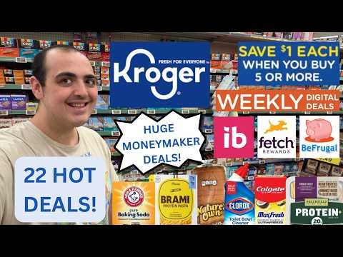 *RUN TO KROGER!* ~ HUGE MONEYMAKER DEALS AT KROGER ~ 22 HOT KROGER DEALS ~ 08/12/26 - 08/18/26