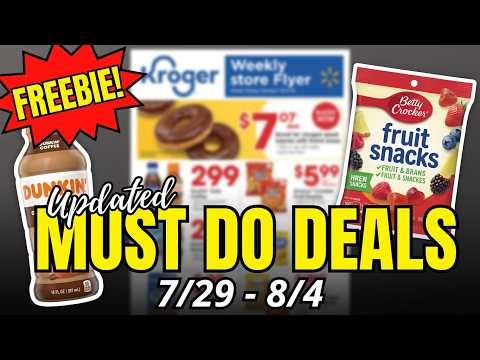 *FUTURE FREEBIE* Kroger UPDATED Must Do Deals for 7/29-8/4 | MEGA, Beauty Event, & MORE