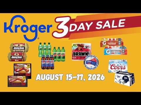 *WOW* Kroger's *3 DAY SALE* for 8/15-8/17 | HOT Deals on Soda, Sausage, Gatorade & MORE