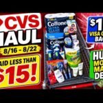CVS HAUL 8/16–8/22 🔥 Paid UNDER $15 for EVERYTHING + $10 Visa Cards Back& Huge Moneymaker Deals!