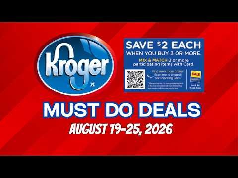 *WOW!* Kroger MUST DO Deals for 8/19-8/25 | NEW MEGA, $.99 Sale, BOGO, 5x Digitals, & MORE