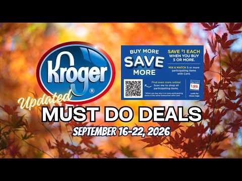 *WOW* Kroger UPDATED Must DO Deals for 9/16-9/22 | MEGA, BOGO, Weekly Digitals, & Your Comments